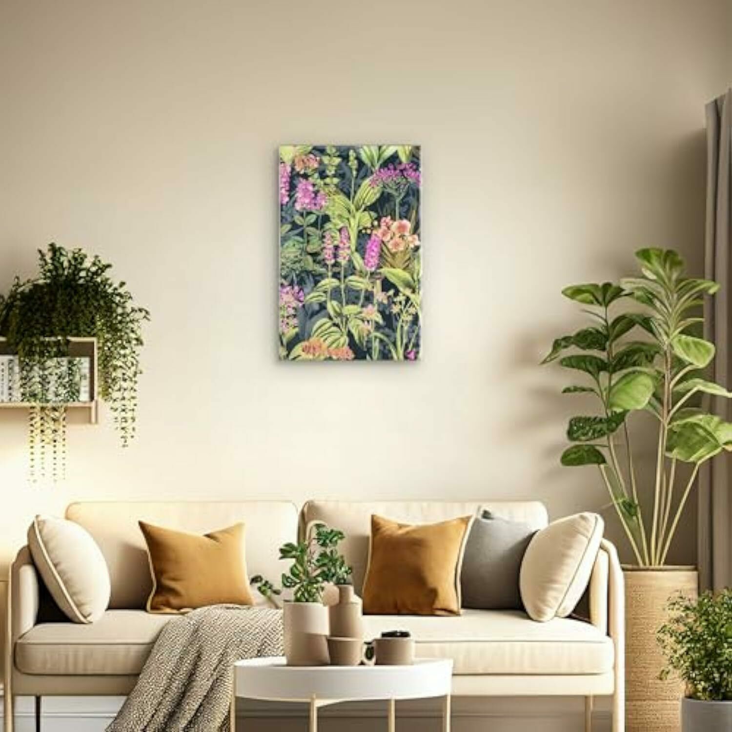 Colourful Floral Design   Handcrafted Epoxy Resin Wall Art | Elegant & Durable Artistic Décor For Home, Office & Living Room photo 149.0