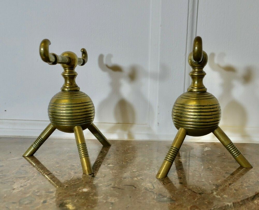 Brass Aesthetic Movement Christopher Dresser Fire Dogs photo furniture