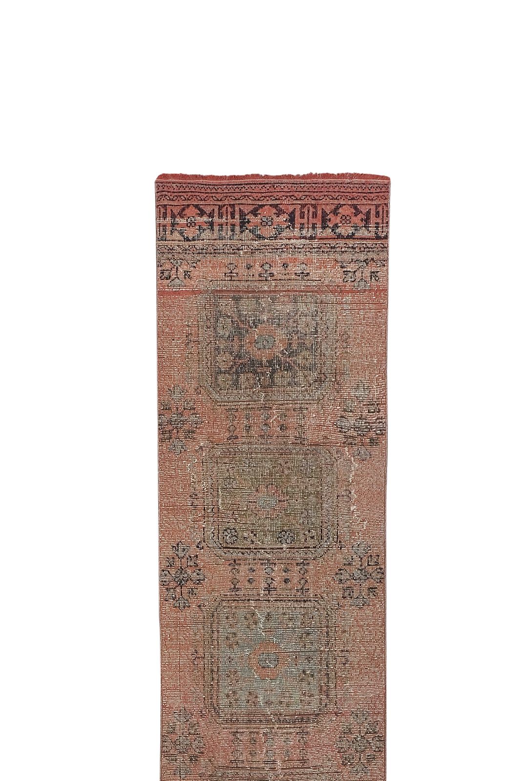 Tapis de couloir Oushak turc de style éclectique, 2'8'' x 22'4'' photo furniture