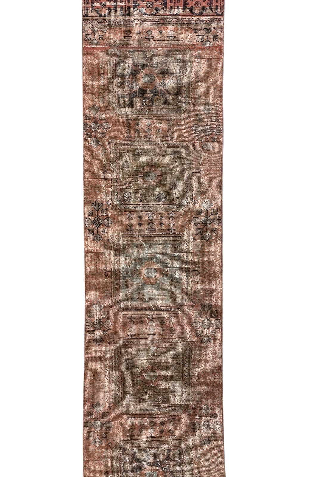 Tapis de couloir Oushak turc de style éclectique, 2'8'' x 22'4'' photo Textiles