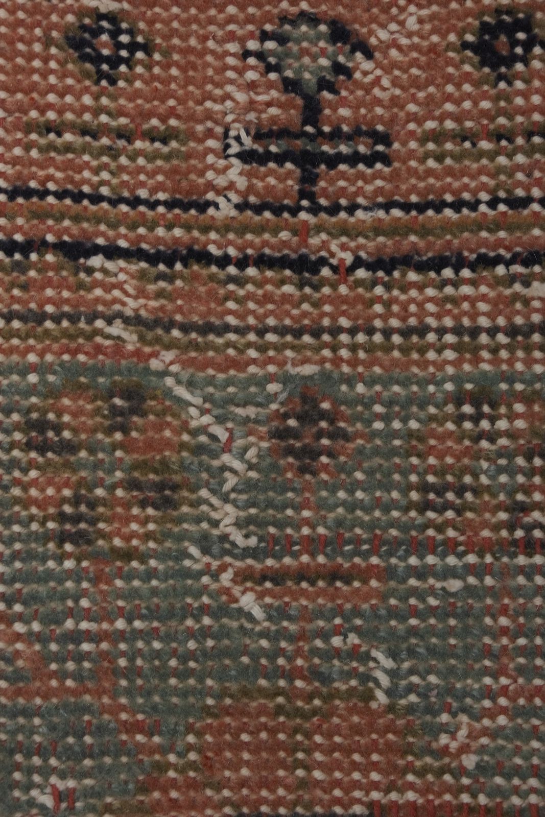 Tapis de couloir Oushak turc de style éclectique, 2'8'' x 22'4'' photo vintage