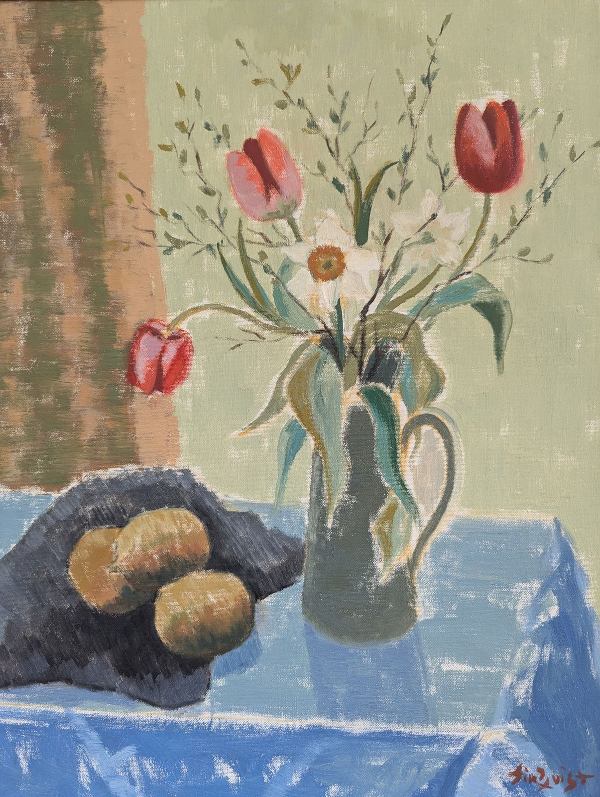 photo furniture Tulips In A Jug, Oil Onto Canvas