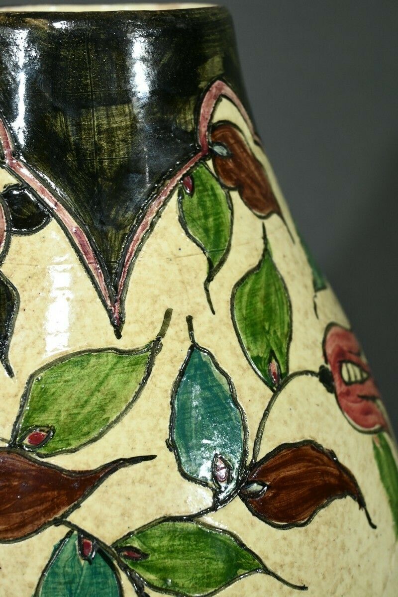 Home Decor Polychrome Earthenware Vase, Signed J.Massier, Vallauris – Early 20th Century photo