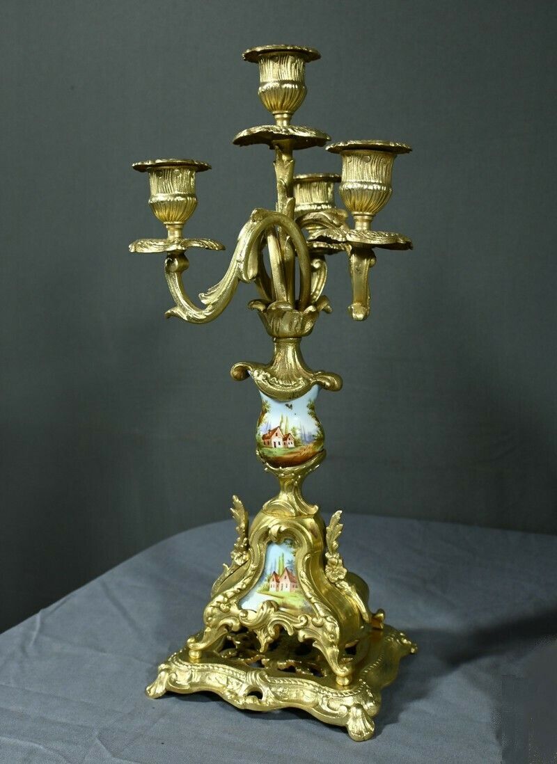 photo vinterior Gilt Bronze Fireplace Trim, Brittany – 1930