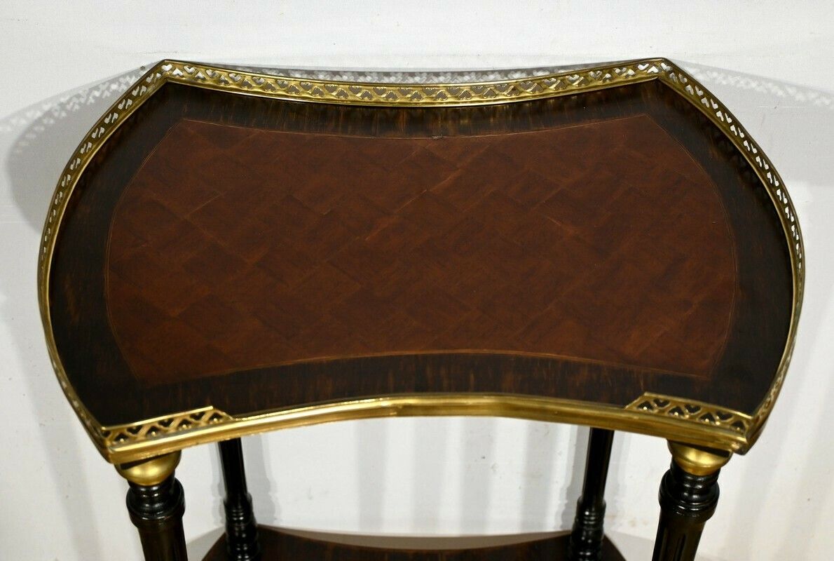 Table Volante à Double Plateau En Acajou Et Poirier Noirci, Style Napoléon III – 1930 photo 1050.0