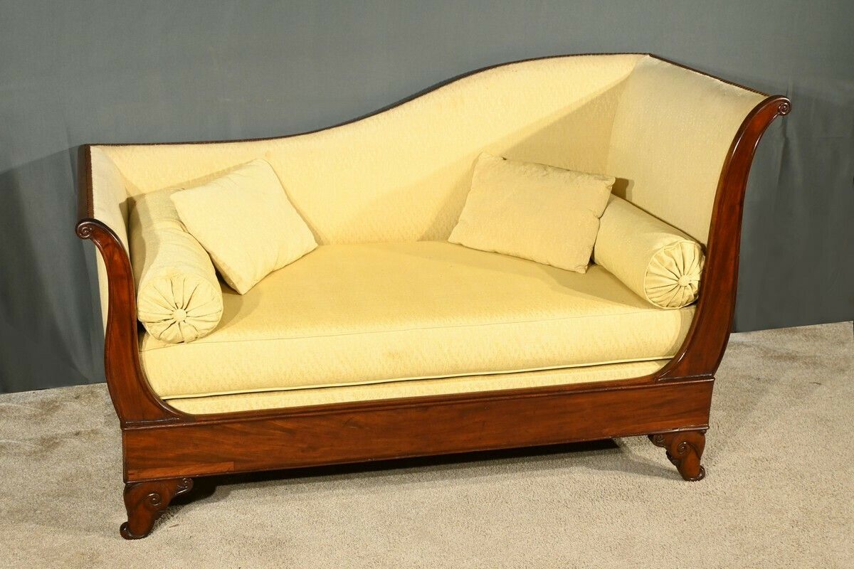 Mahogany Backrest Daybed, Restoration Period – Part 1 Of The 19th Century photo furniture