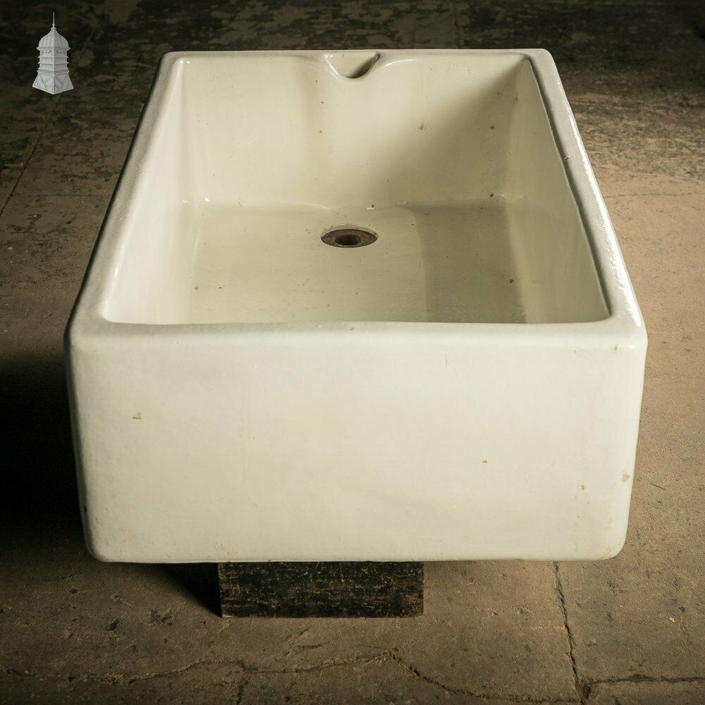 photo for sale Belfast Butler Sink, Weir Overflow, White Glaze