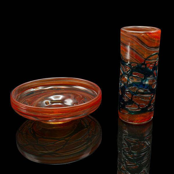 Vintage Mdina Candle Stand, Maltese, Art Glass, Candlestick Holder, Circa 1970 photo furniture