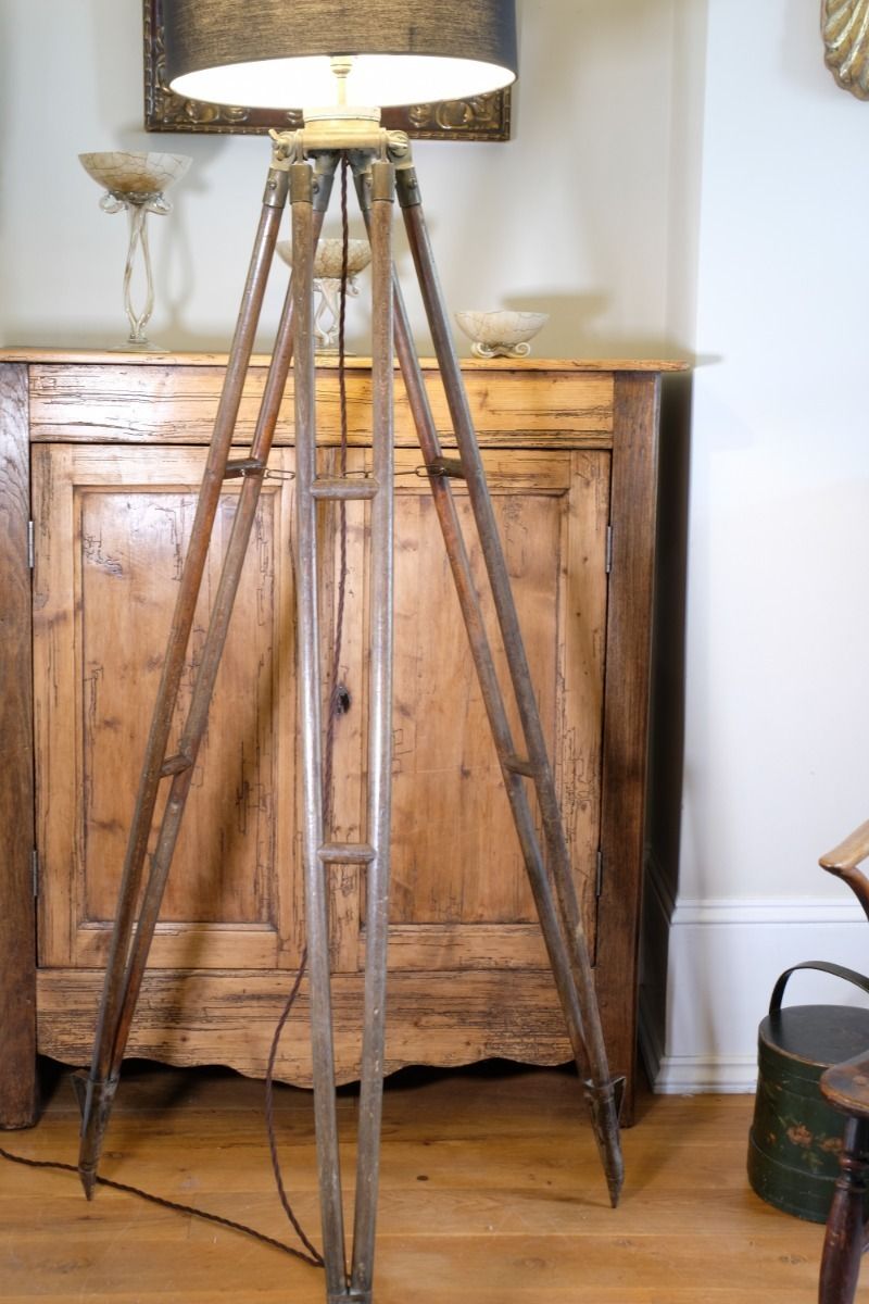 photo furniture Standard Lamp In A Military Surveyor Style