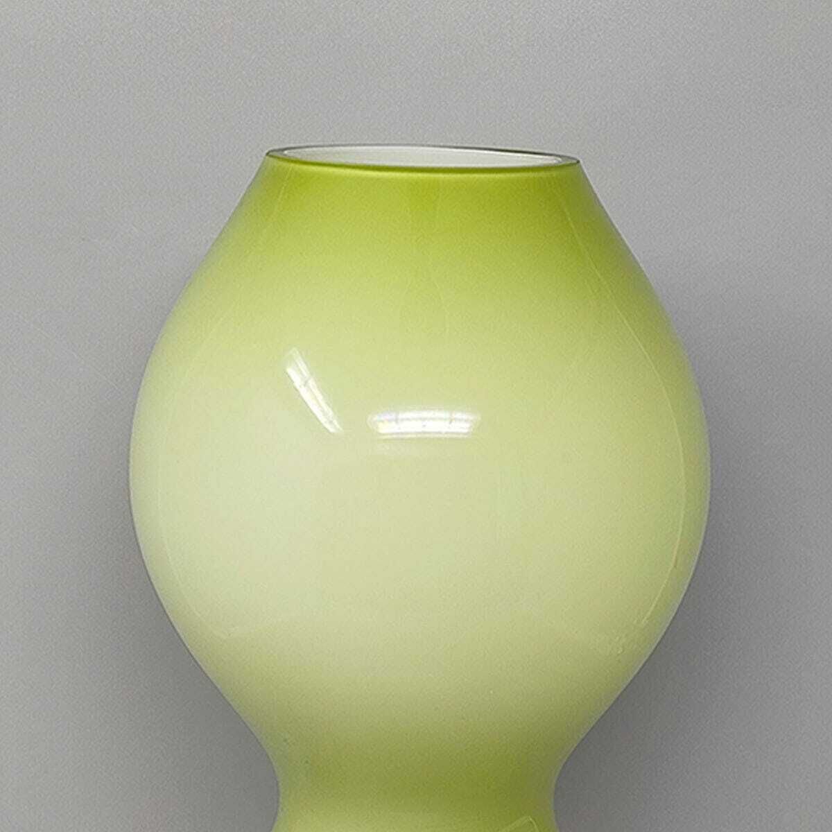 1970s Astonishing Space Age Green Vase In Murano Glass. Made In Italy photo 293.0