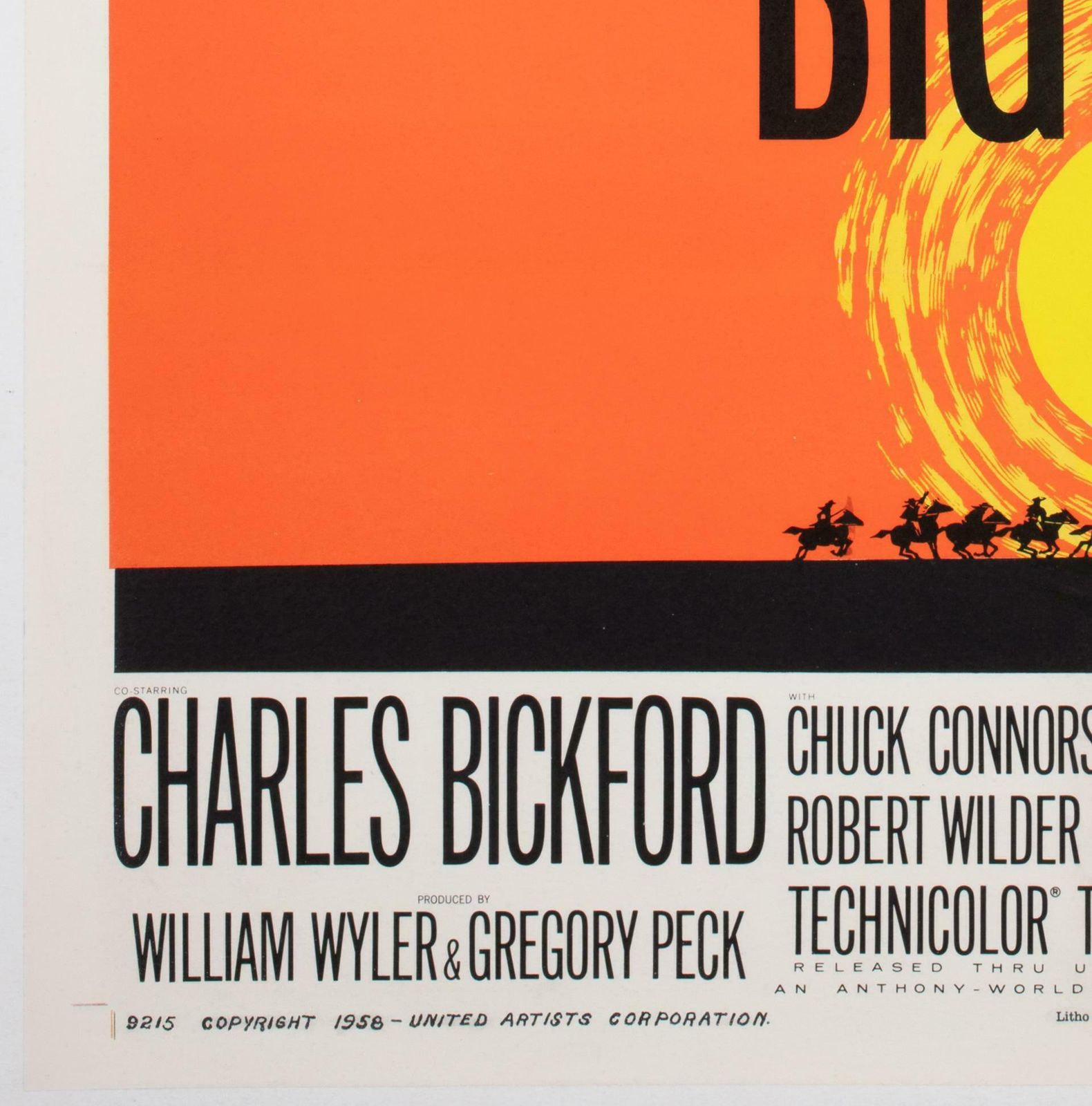 "The Big Country" 1958 Us 1 Sheet Style B Film Movie Poster, Saul Bass photo buy