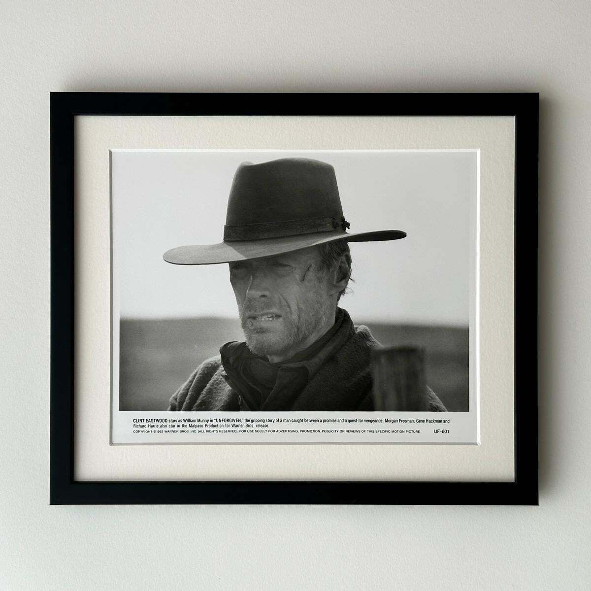 Unforgiven Original Publicity Film Still Poster, 1992 Clint Eastwood   Framed photo furniture