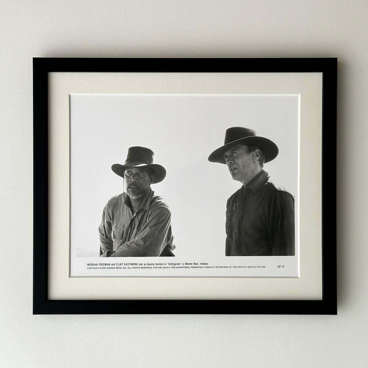 Unforgiven  Publicity Film Still 1992 Clint Eastwood Morgan Freeman   Framed photo furniture