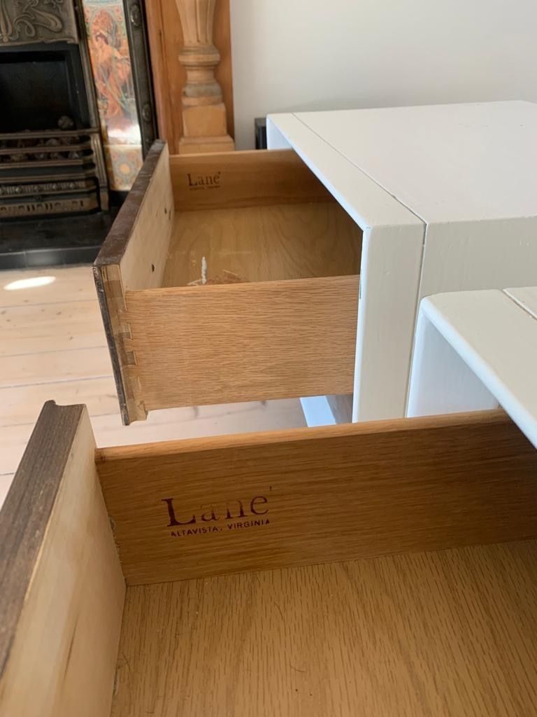 Mid Century Lane Bedside Tables Pair photo for sale
