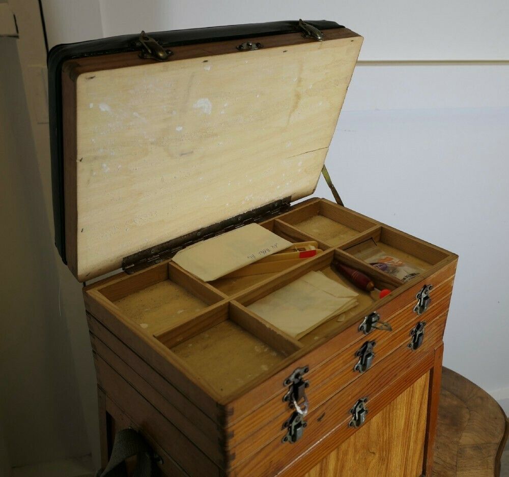 Pine Fishing Bait Box With Seat photo Home Decor