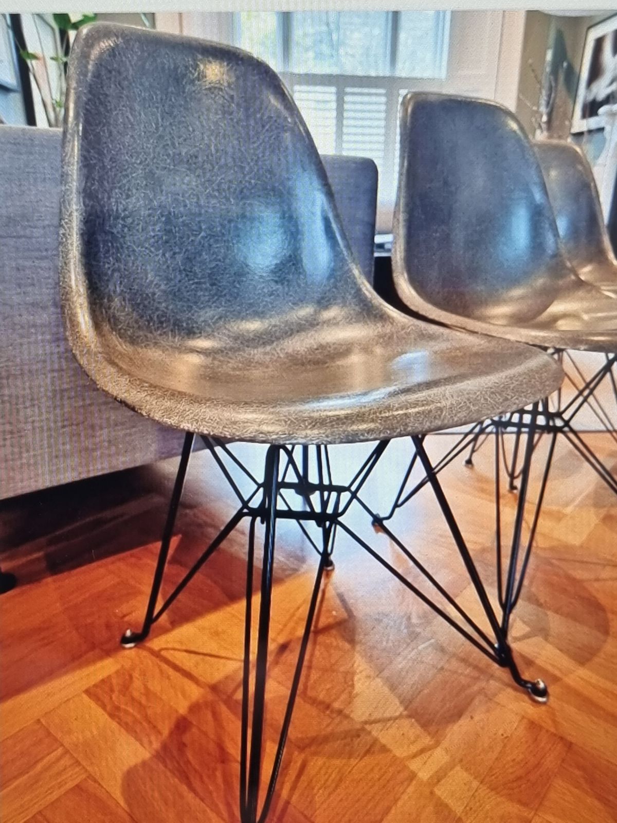 Set Of 6 Dsr Charles Eames Chairs   Original 50s/60s Fibreglass   Rare Colour photo 2350.0