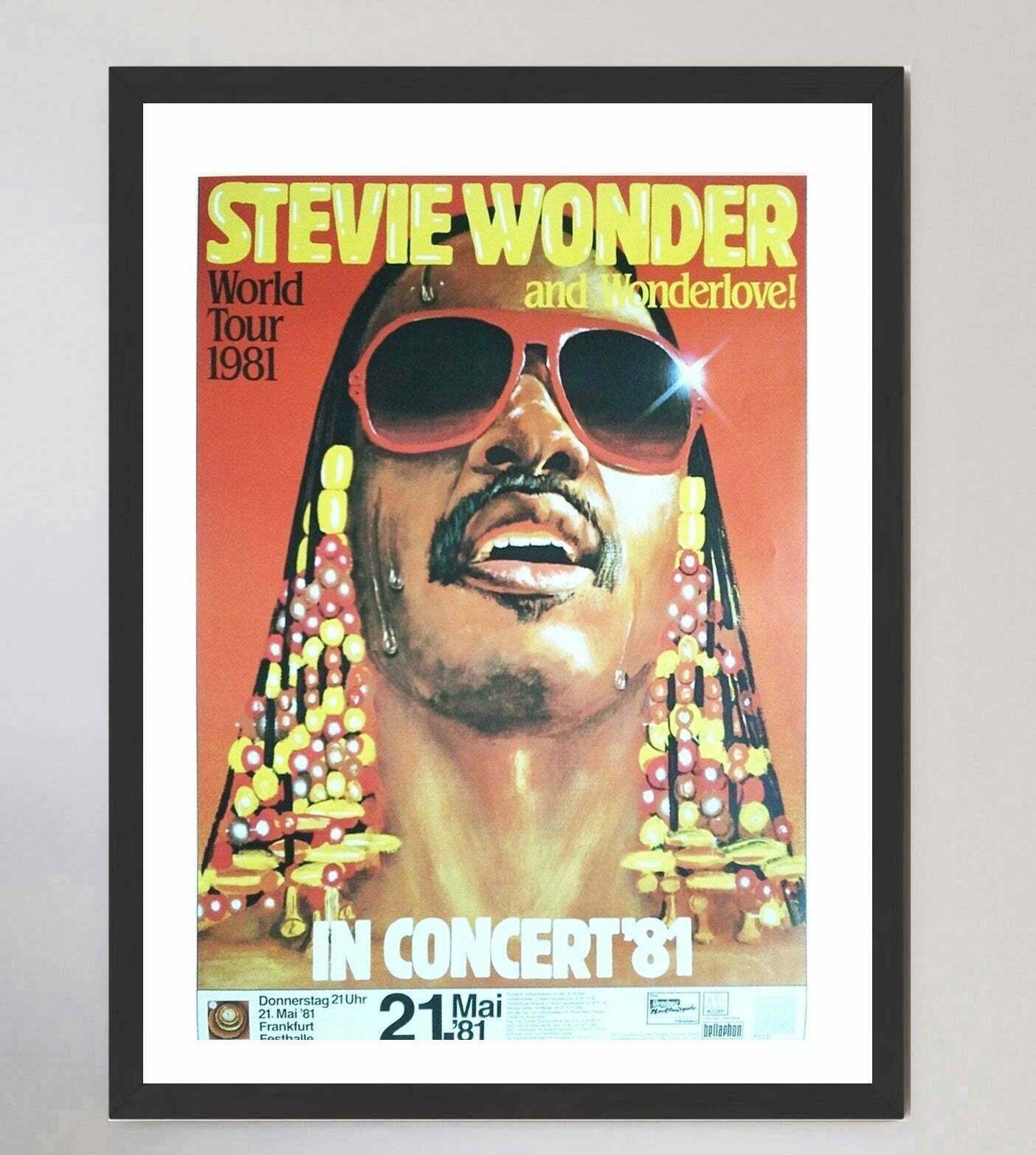 Stevie Wonder  In Concert '81  Original Vintage Poster photo furniture