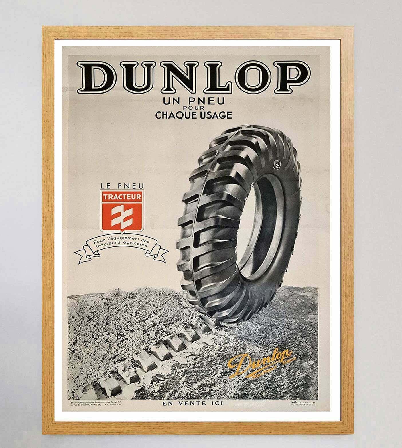 Dunlop   A Tyre For Every Use Original Vintage Poster photo furniture