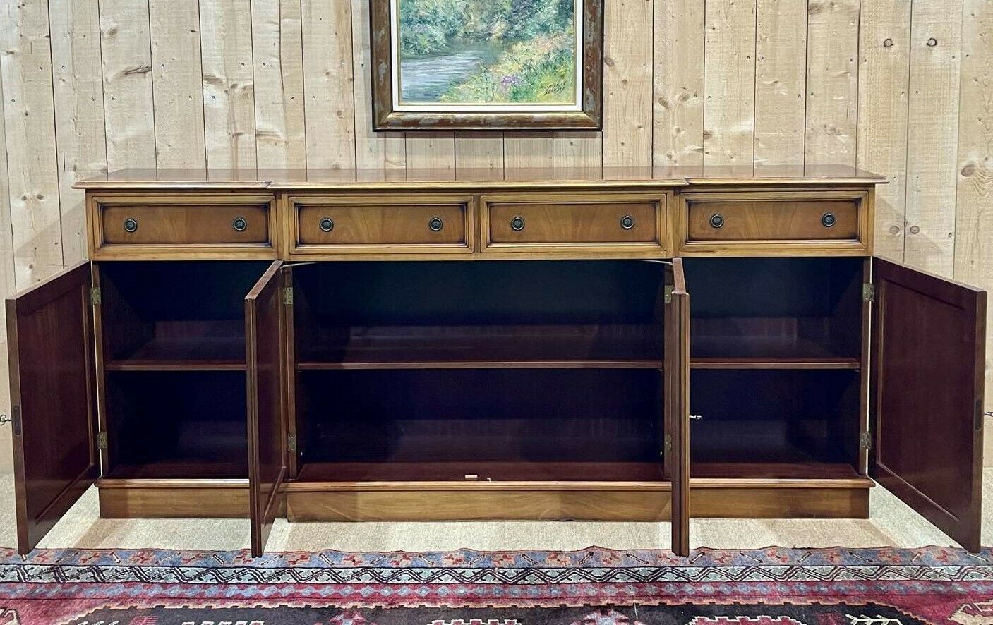 English Sideboard In Blond Mahogany From The 1980s photo Furniture