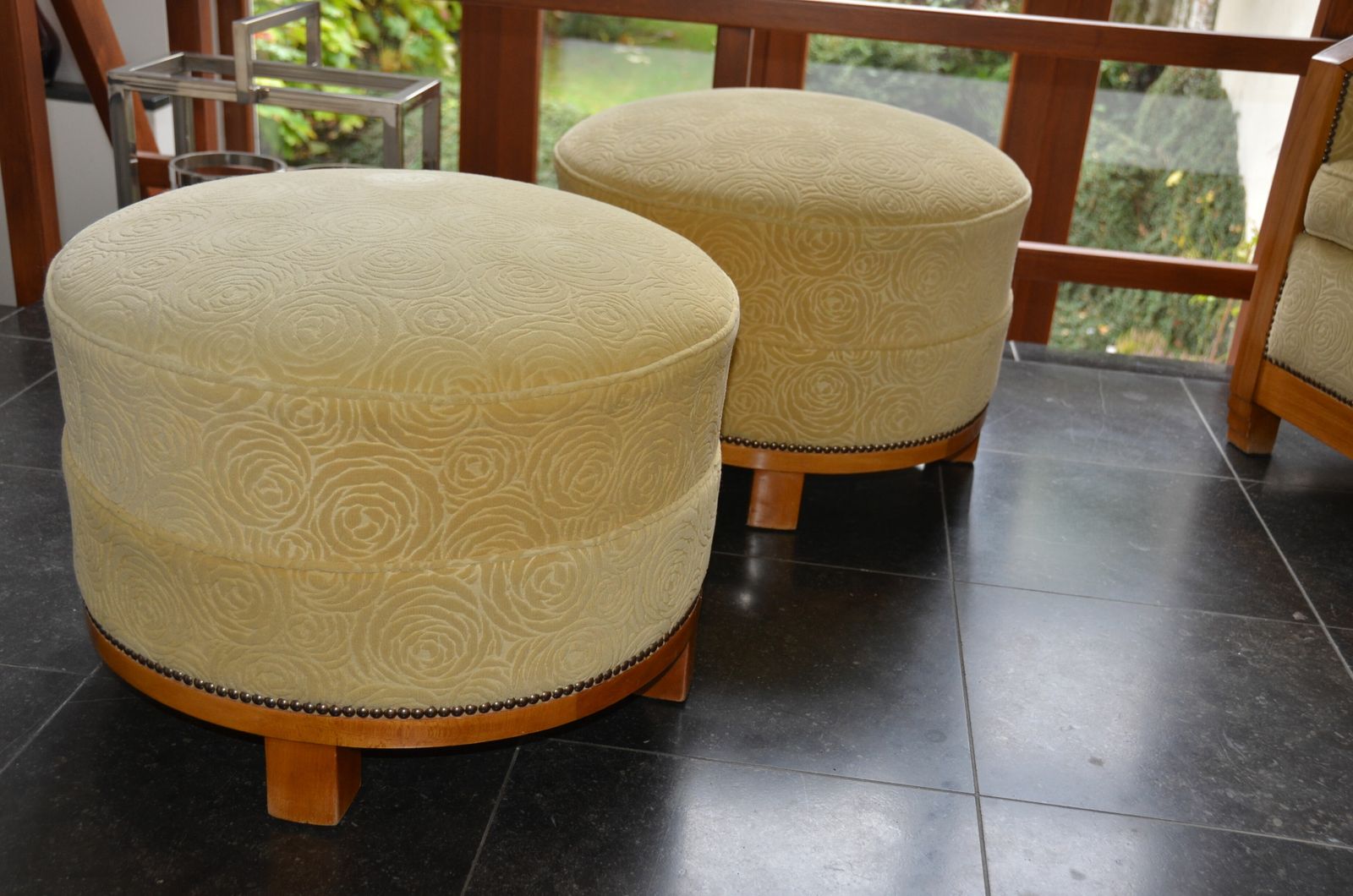 Furniture Set Of Armchairs And Ottomans Art Deco photo