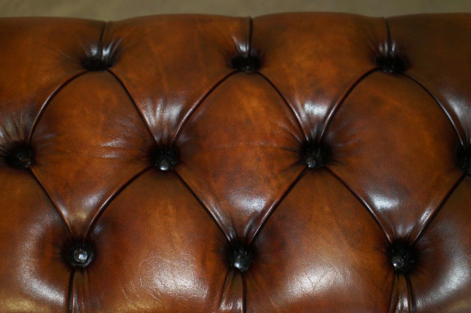 Antique Dutch Circa 1860 Brown Leather Rosewood Chesterfield Stool Piano Bench photo buy