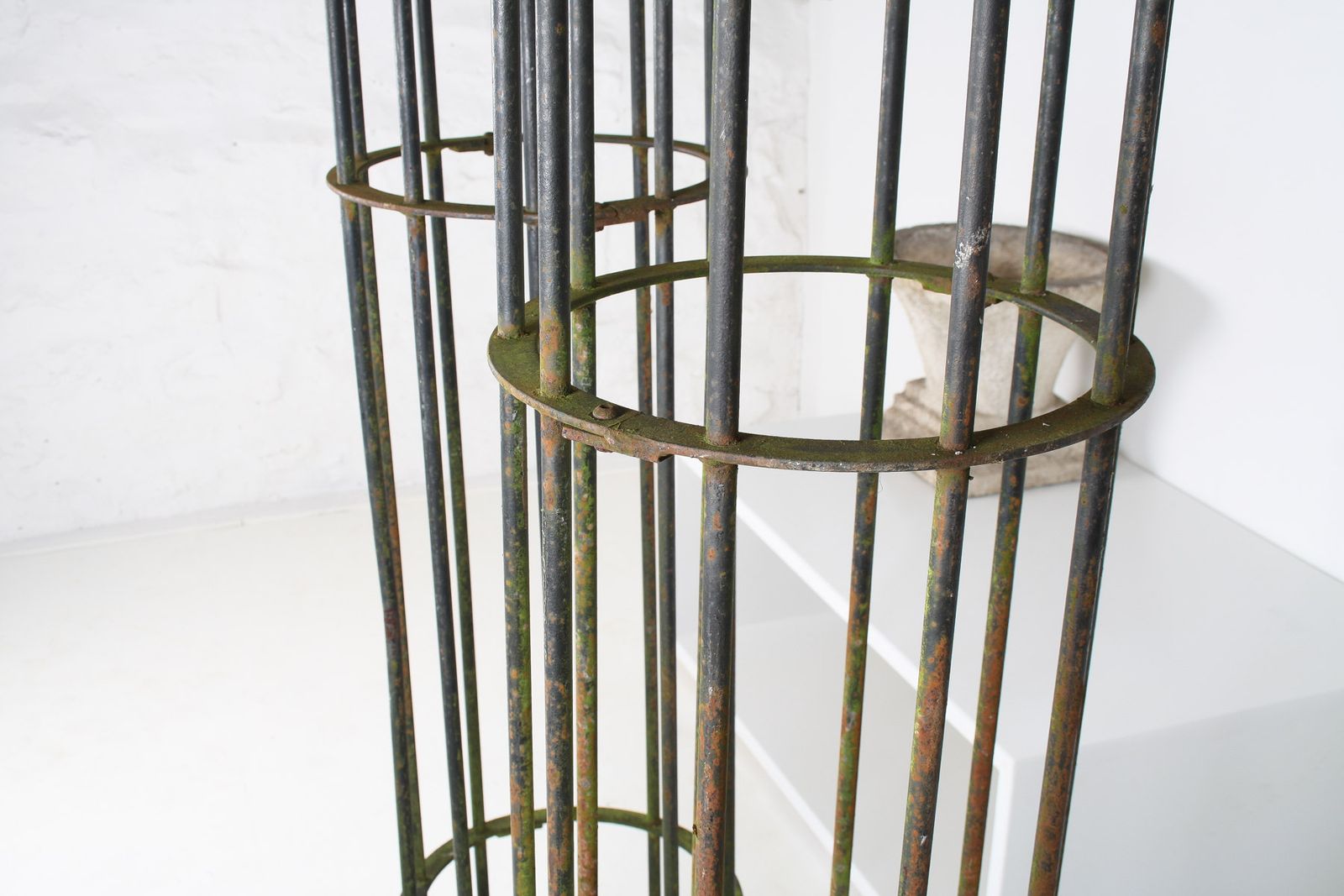 photo furniture A Pair Of Reclaimed Iron Tree Guards Garden Trellis Topiary Frames