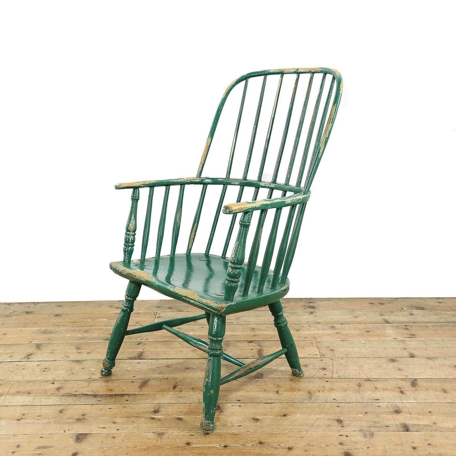 Antique Georgian Windsor Elbow Armchair