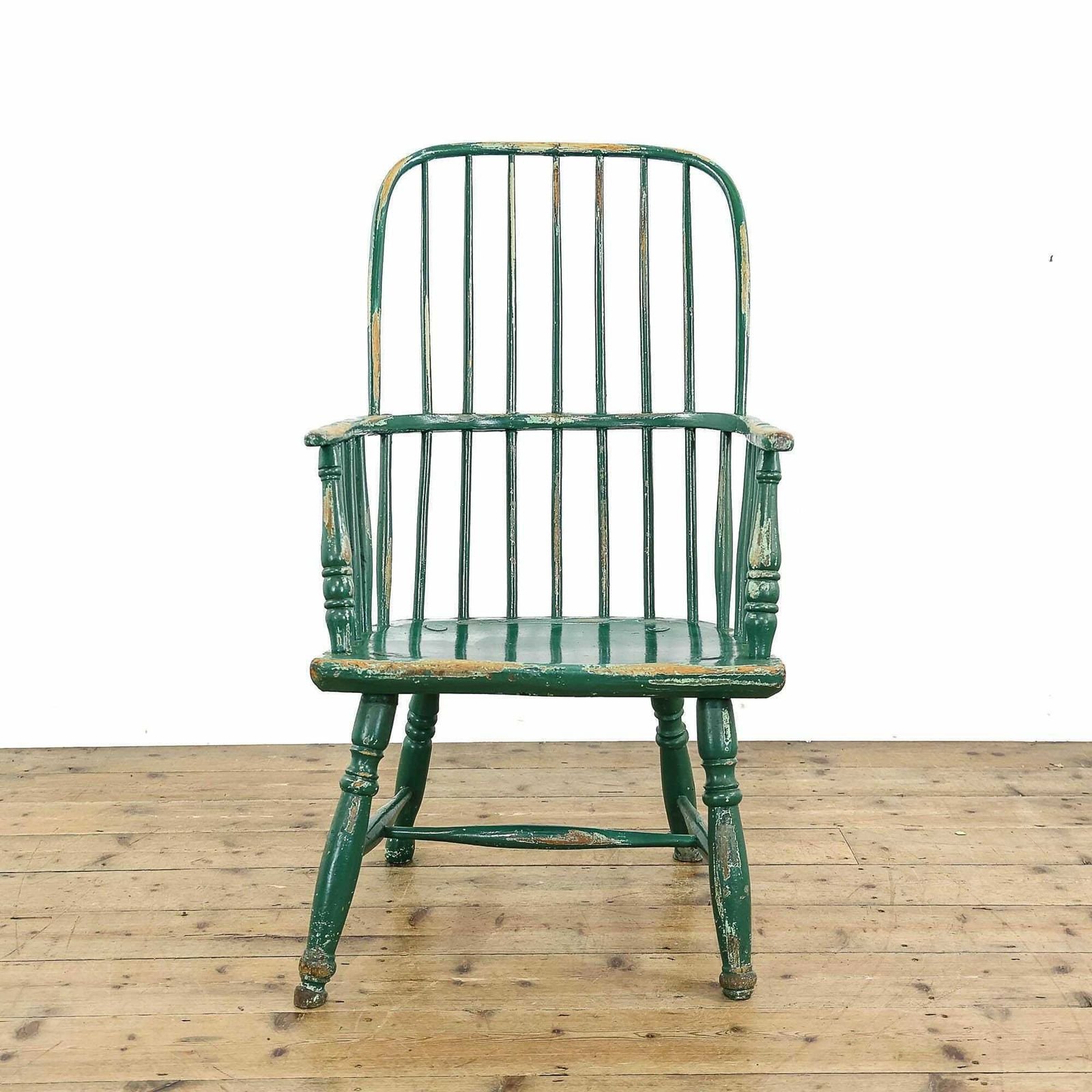 Antique Georgian Windsor Elbow Armchair photo furniture