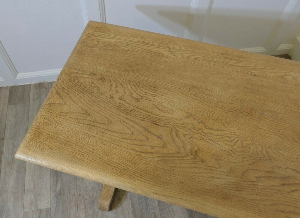 Good Farmhouse Coffee Table, Refectory Style In Golden Oak photo for sale