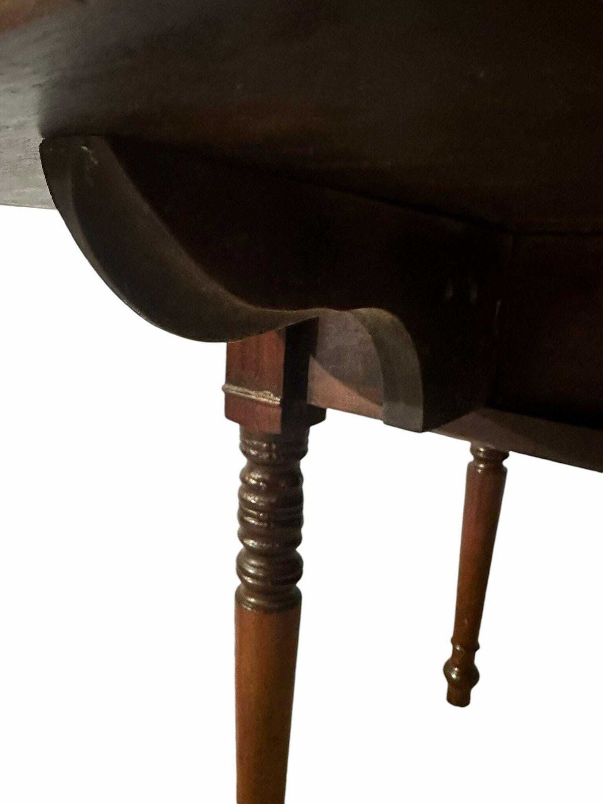 Antique Georgian Mahogany Drop Leaf Kitchen Table / Circa 1800 photo furniture