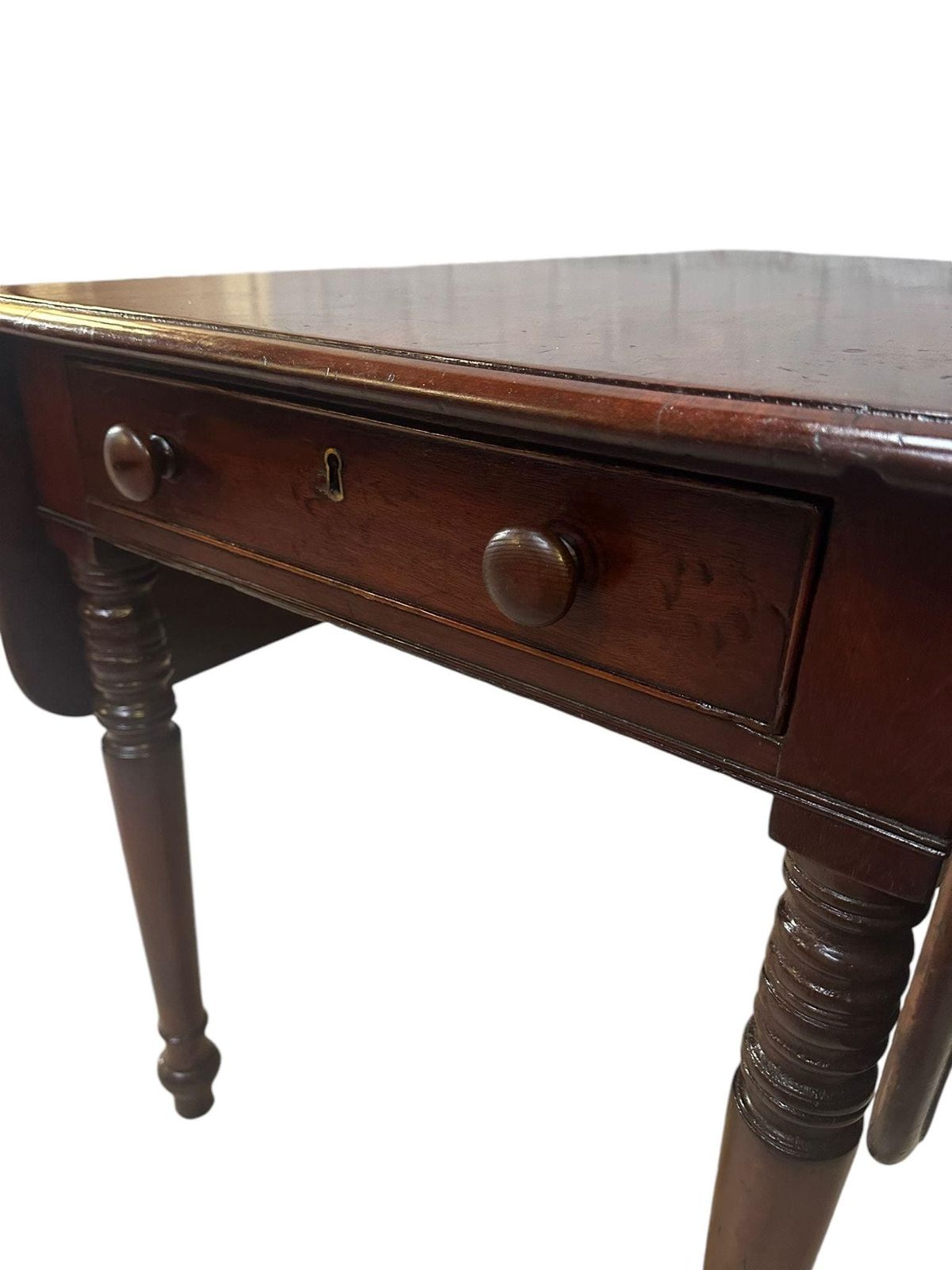 Antique Georgian Mahogany Drop Leaf Kitchen Table / Circa 1800 photo buy