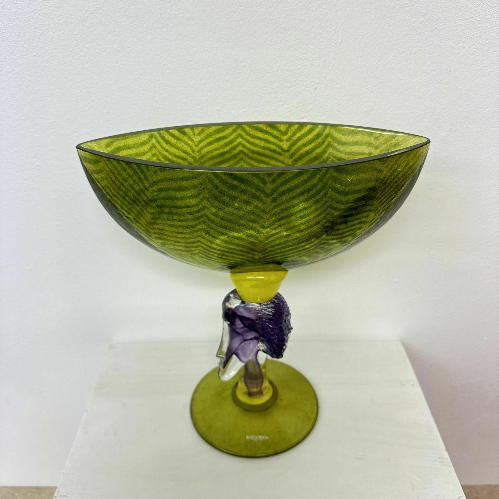 Kjell Engman For Kosta Boda Art Glass Bowl , 1980s photo for sale