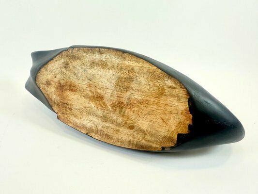 294.0 Large Vintage Carved Wood Black Swan Figurine photo