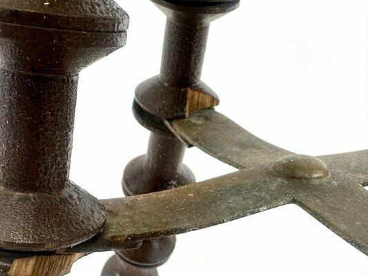 Antique Victorian Folk Art Wood Spool Side Table photo buy