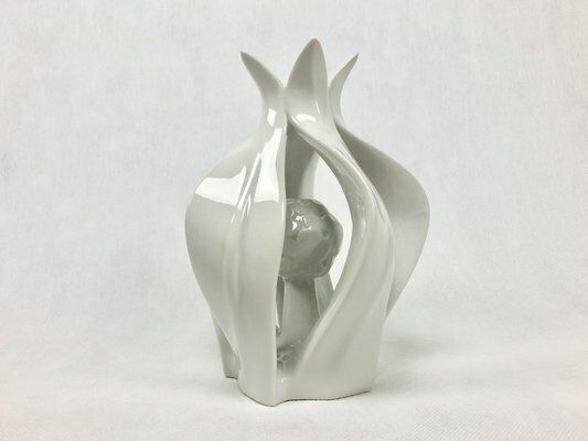 Lotos Flower Figurine From Royal Dux Bohemia, 1960s photo furniture