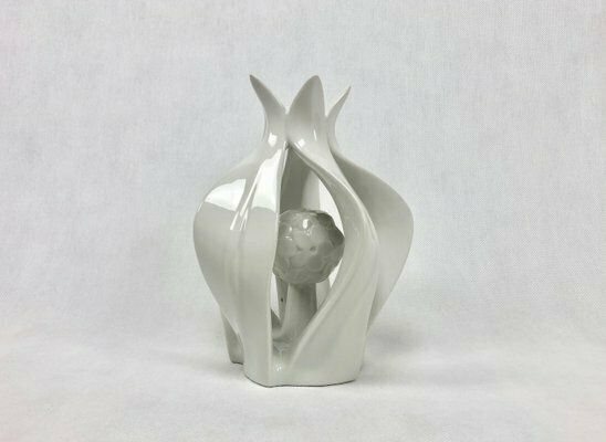 Lotos Flower Figurine From Royal Dux Bohemia, 1960s photo vinterior