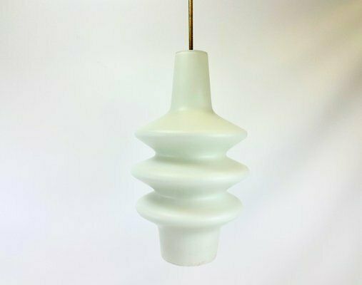 Czech Milk Glass Pendant Lamp Attributed To Josef Hurka For Napako, 1960s photo furniture