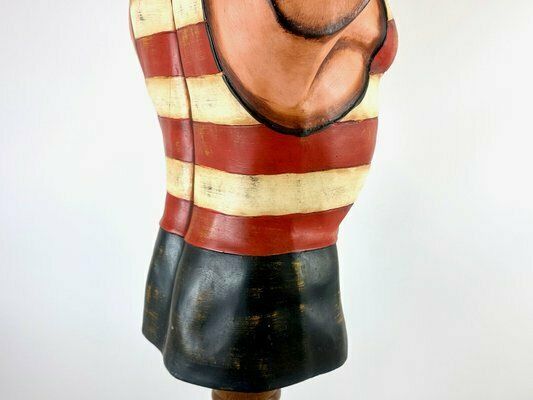 Coney Island Mens Swim Club Torso Mannequin On Stand, 1960s photo Home Decor