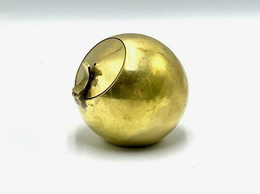 Brass Spherical Ashtray With Flip Top Lid, Almazan, Spain, 1960s photo for sale