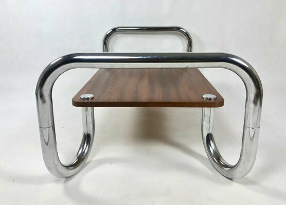 Bauhaus Czech Tubular Chrome Coffee Table, 1930s photo buy