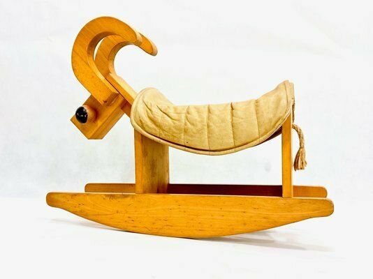 Mid Century Wooden Rocking Billy Goat, 1960s photo vinterior