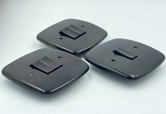 Bakelite Light Switches, 1940s , Set Of 3