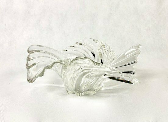 Large German Swirling Comet Crystal Glass Serving Bowl From Mikasa, 1980s photo furniture