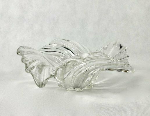 Large German Swirling Comet Crystal Glass Serving Bowl From Mikasa, 1980s photo 97.0