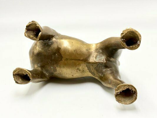 Brass Bulldog Paperweight Or Statue, 1940s photo buy
