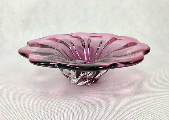 Bohemian Glass Bowl Attributed To Josef Hospodka For Chribska, 1960s photo for sale