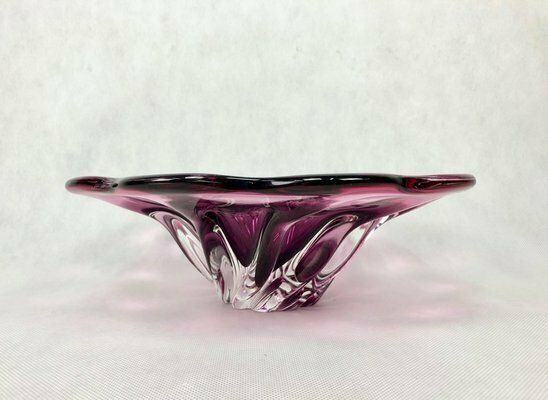 photo furniture Bohemian Glass Bowl Attributed To Josef Hospodka For Chribska, 1960s