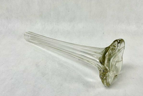 Art Deco Crystal Glass Soliflore Vase, 1930s photo vinterior