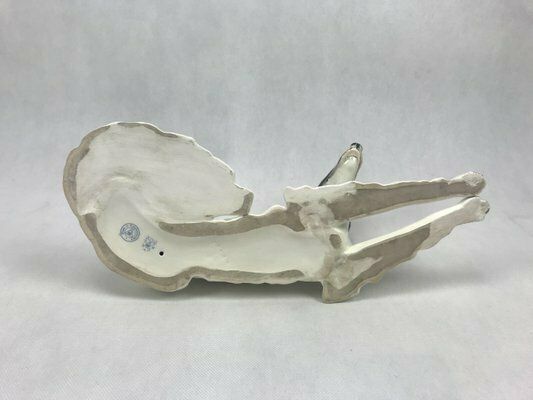 photo furniture Art Deco Borzoi Greyhound Statue In Porcelain From Royal Dux Bohemia, Czechoslovakia, 1920s