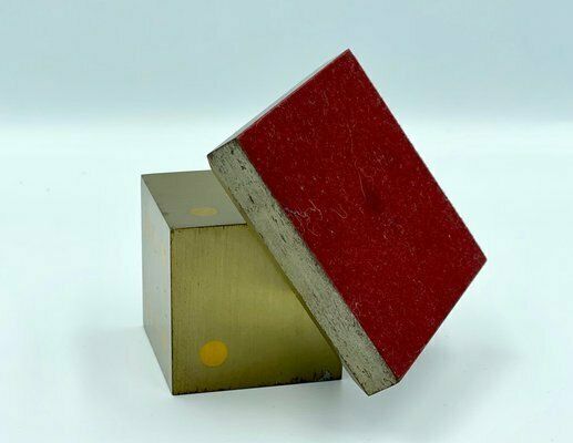 Mid Century Dice Paperweight In Brass, 1970s photo 105.0
